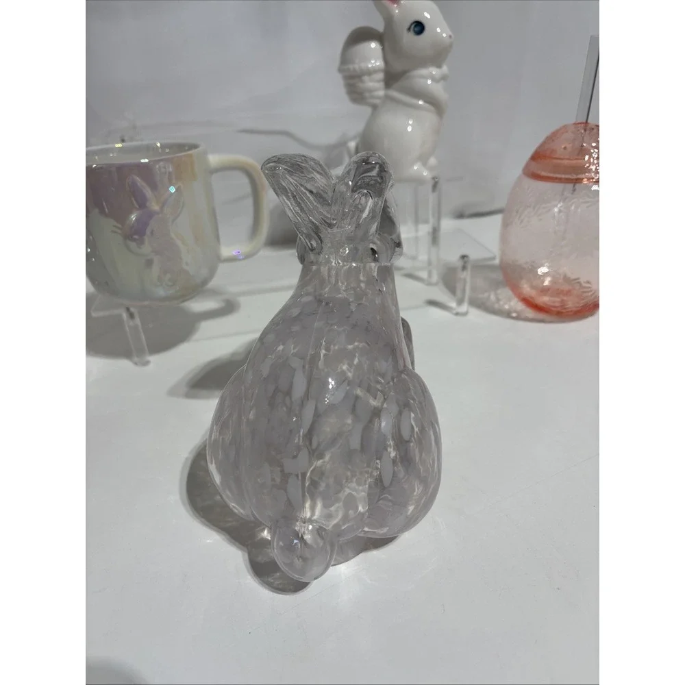 New Target Spritz Easter Lot Iridescent Pearl Bunny mug Figurine Glass Bunny Cup